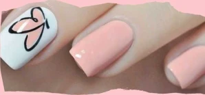 Simple Soothing Pink Nail Art