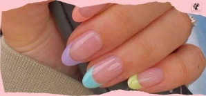 Rainbow French Tips Acrylic Nails