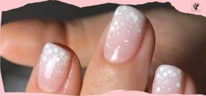 French Ombre Nails with Glitter