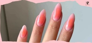 Peach Ombre Nails