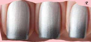 Silver Ombre Nails