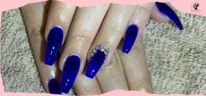 Royal Blue Ombre Nails