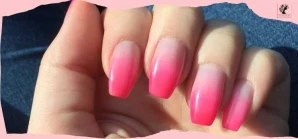 Hot Pink Ombre Nails