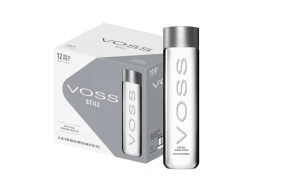 Voss still water glass bottle