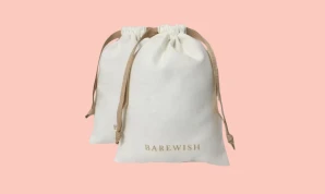 White Cotton Linen Pouch