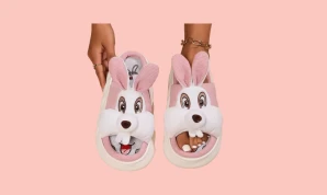 Pink Rabbit Cartoon Slippers