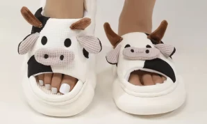 Fluffy Fuzzy Pig Animal Slipper