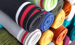 Polyester Flat Knit Rib Fabric