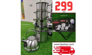 Stainless Steel Cookware Set with Kettle