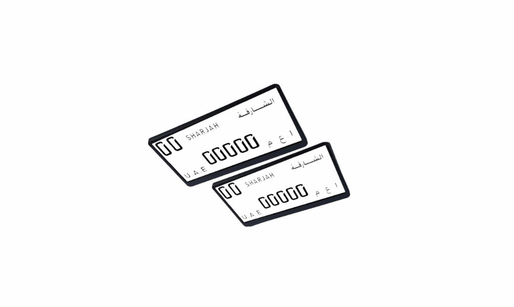 32.5*17.3CM	   NUMBER PLATE COVER SHARJAH 2 PCS SET