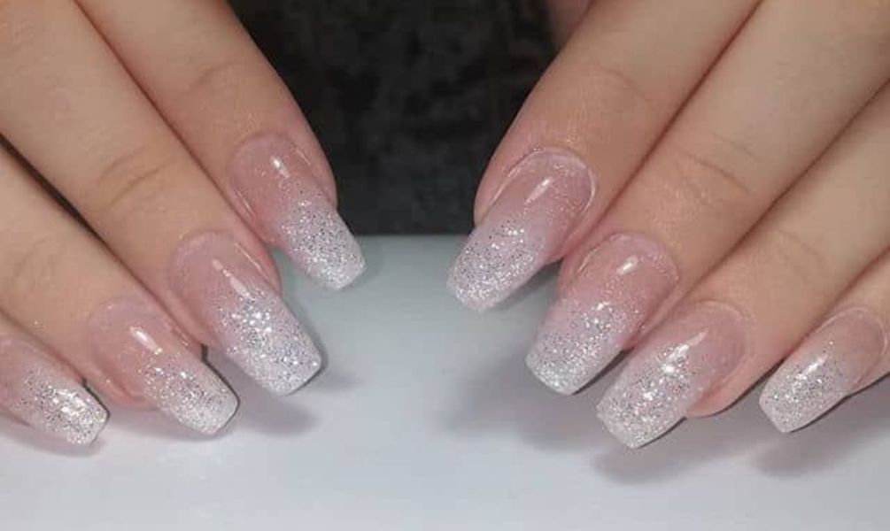 Silver Ombre Nails