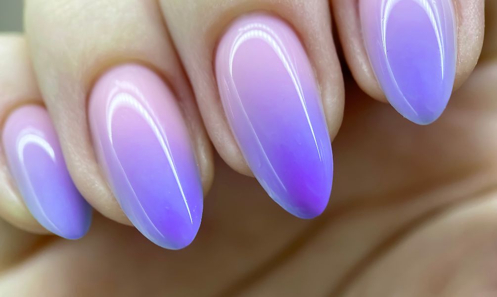 Royal Blue Ombre Nails