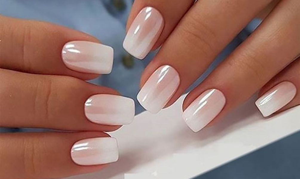 White Ombre Nails