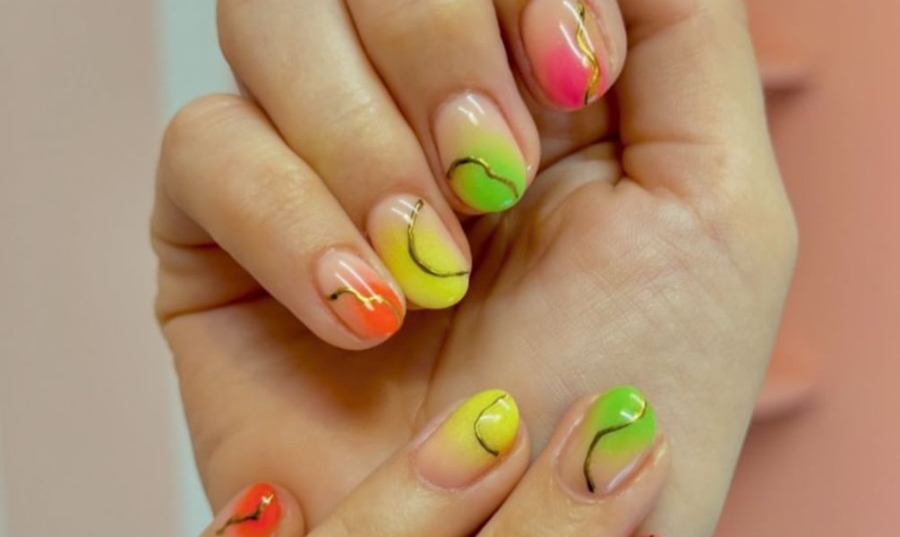 Ombre Nails with Nail Art