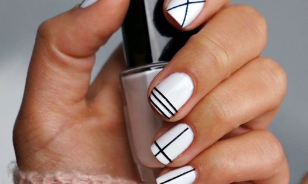 Ombre Nails with Stripes