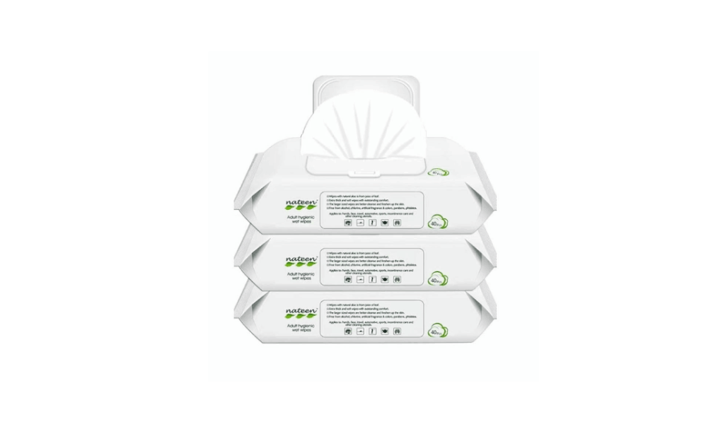 Wipes 40s x 3 Packs,120 Wipes, White,12 Bags