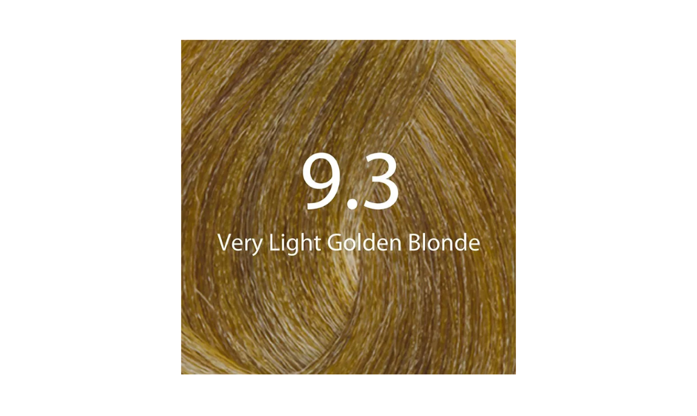 Very light golden blonde 9.3