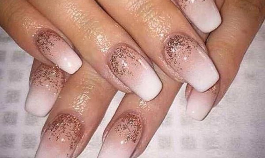 Rose Gold Ombre Nails