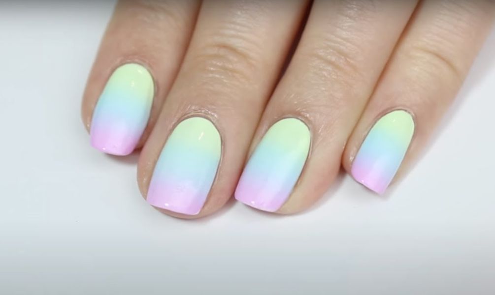 Matte Pastel Ombre Nails