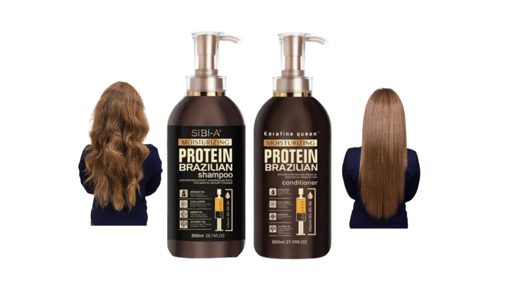 Protein Queen Moisturizing Protein Brazilian Professional Treatment for Repair, Nourishment & Beauty, Shampoo and Conditioner