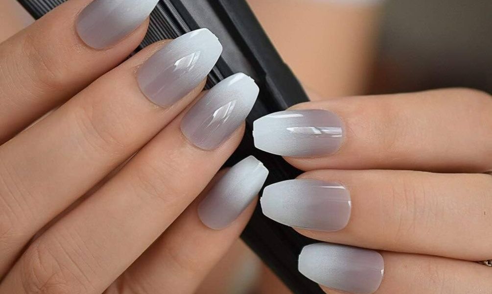 Grey Ombre Nails