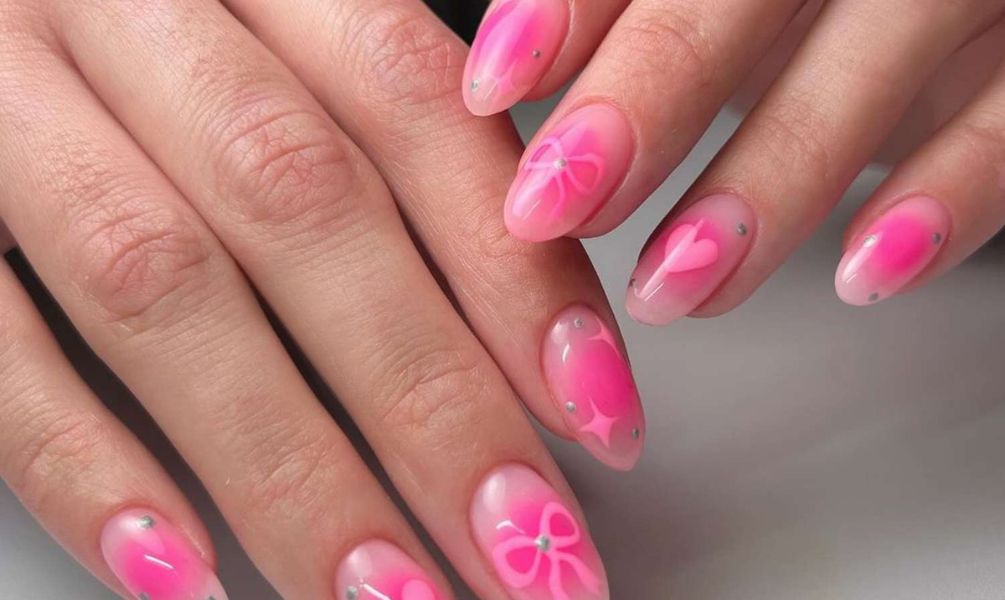 Pink Ombre Nails